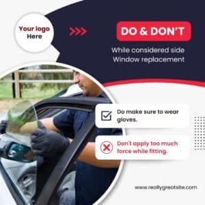 Free Auto Glass Shop Social Media Blue Template12