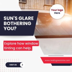 Free Auto Glass Shop Social Media Blue Template5